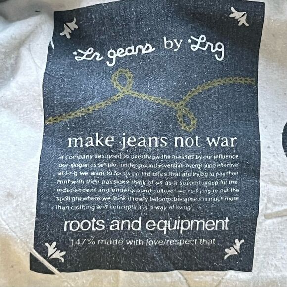 LRG Jeans Size 40 Baggy Hip Hop Streetwear Retro Denim Beaded Embroidered - Picture 9 of 14